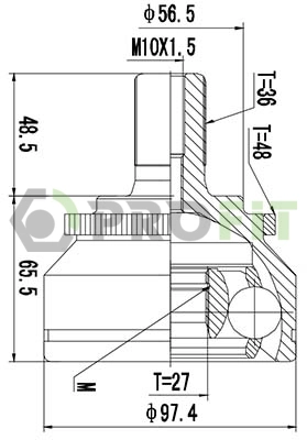 Joint Kit, drive shaft (2710-1538)