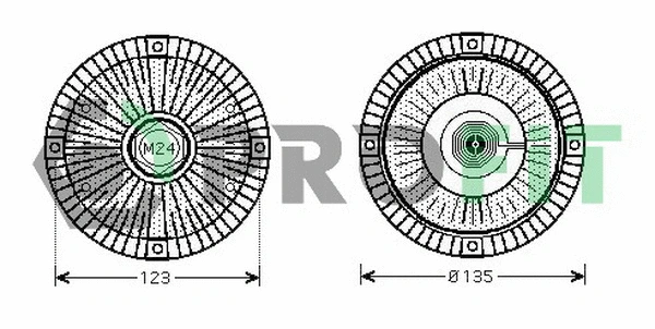 Clutch, radiator fan (1720-1012)