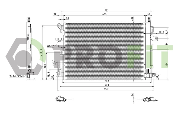 Condenser, air conditioning (1770-0549)