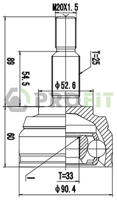 Joint Kit, drive shaft (2710-1727)