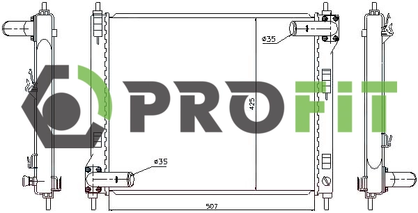Radiator, engine cooling (1740-0270)