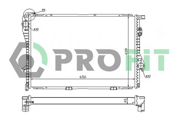 Radiator, engine cooling (PR 0070A2)