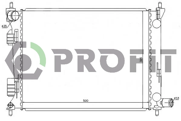 Radiator, engine cooling (PR 1804A6)