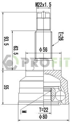 Joint Kit, drive shaft (2710-1398)