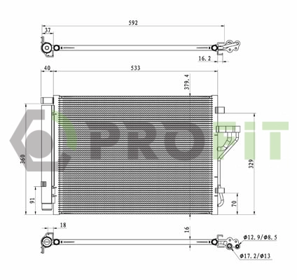 Condenser, air conditioning (1770-0530)