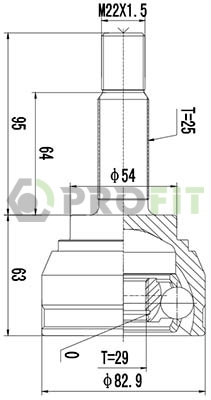 Joint Kit, drive shaft (2710-1385)
