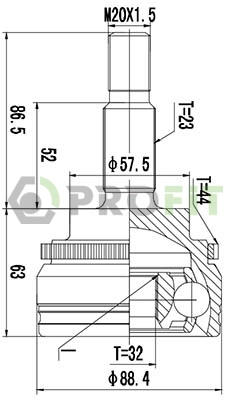 Joint Kit, drive shaft (2710-1671)
