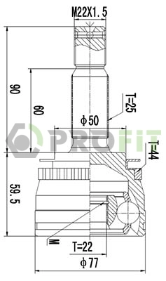 Joint Kit, drive shaft (2710-3011)