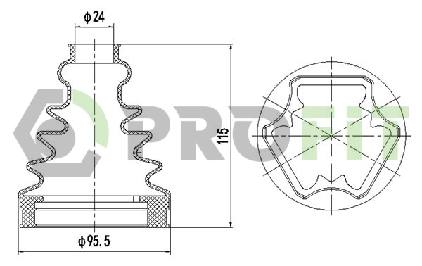 Bellow Kit, drive shaft (2810-0027 XLB)