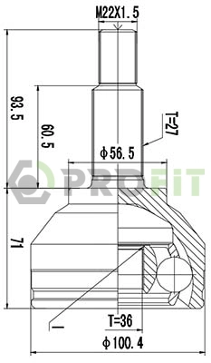 Joint Kit, drive shaft (2710-1733)