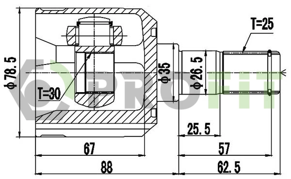 Joint Kit, drive shaft (2810-2069)
