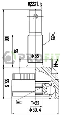 Joint Kit, drive shaft (2710-1476)