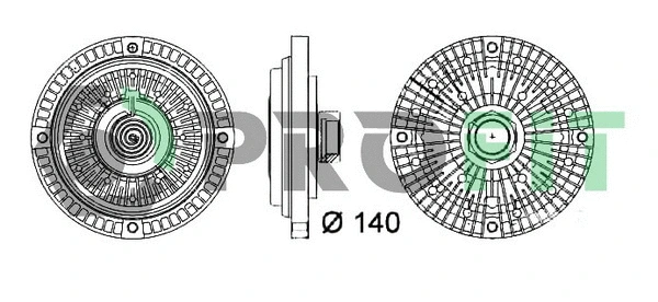 Clutch, radiator fan (1720-3019)