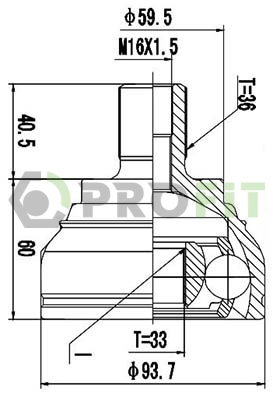 Joint Kit, drive shaft (2710-1708)