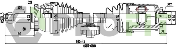 Drive Shaft (2730-3040)