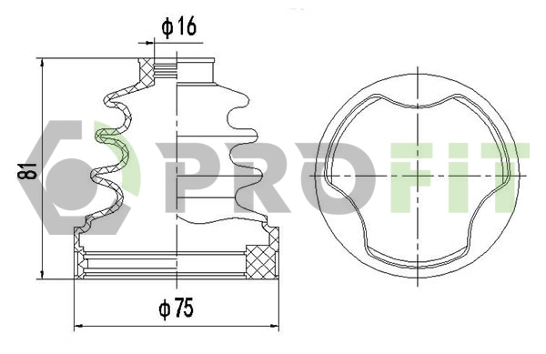 Bellow Kit, drive shaft (2810-0031 XLB)