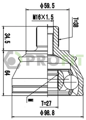 Joint Kit, drive shaft (2710-1552)