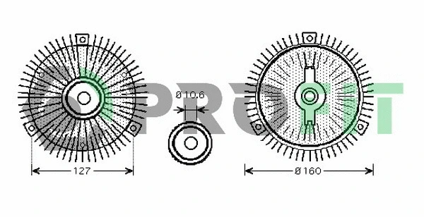 Clutch, radiator fan (1720-4001)
