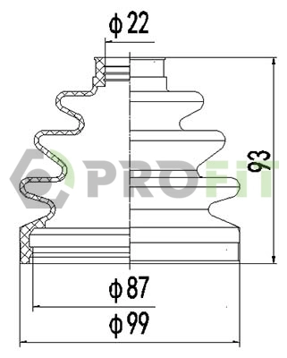 Bellow Kit, drive shaft (2810-0026 XLB)