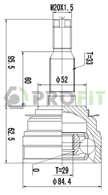 Joint Kit, drive shaft (2710-0634)