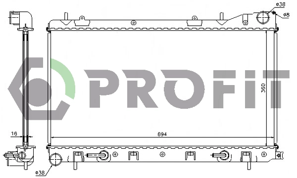 Radiator, engine cooling (PR 3032A1)