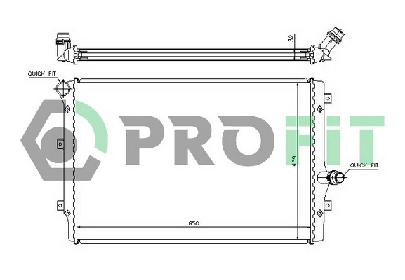 Radiator, engine cooling (PR 9569A2)