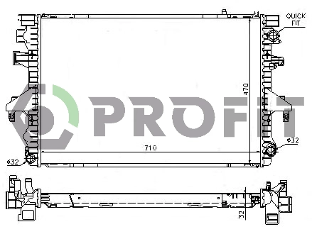 Radiator, engine cooling (PR 9567A5)