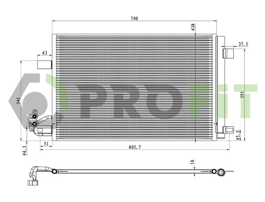 Condenser, air conditioning (1770-0011)