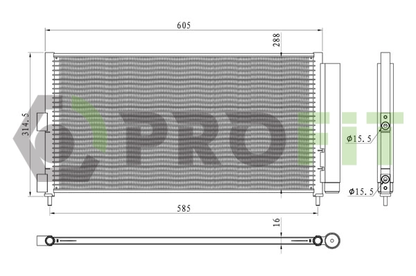 Condenser, air conditioning (1770-0184)