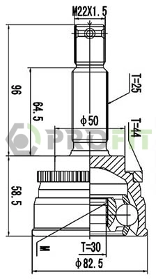 Joint Kit, drive shaft (2710-3065)