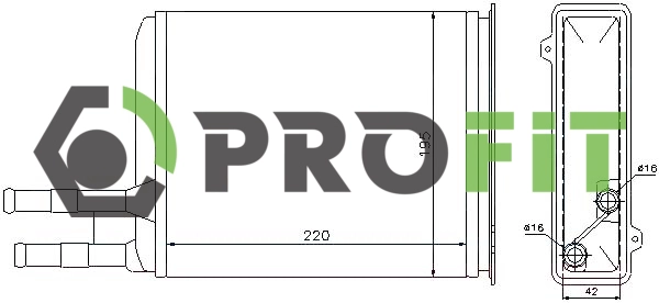 Heat Exchanger, interior heating (1760-0092)