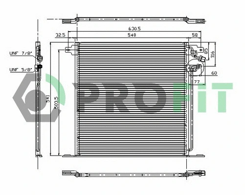 Condenser, air conditioning (PR 3560C1)