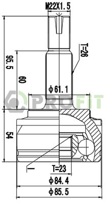 Joint Kit, drive shaft (2710-3023)