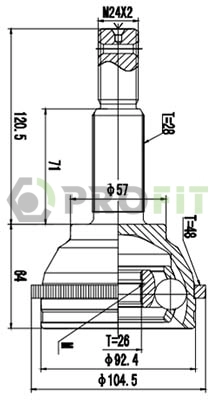 Joint Kit, drive shaft (2710-1565)