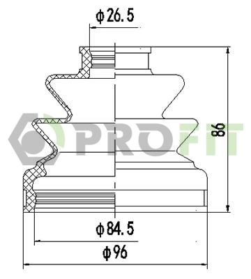 Bellow Kit, drive shaft (2810-0028 XLB)
