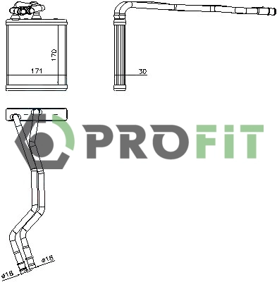 Heat Exchanger, interior heating (1760-0436)