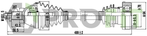 Drive Shaft (2730-0611)
