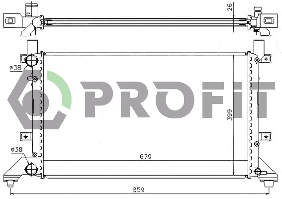 Radiator, engine cooling (PR 9567A8)