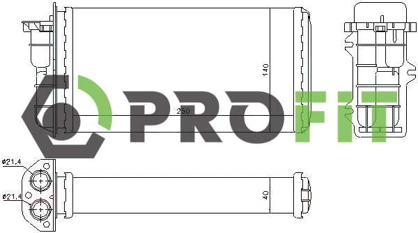 Heat Exchanger, interior heating (1760-0094)