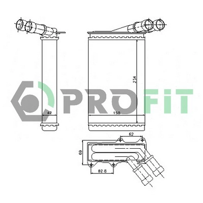 Heat Exchanger, interior heating (PR 0535N1)
