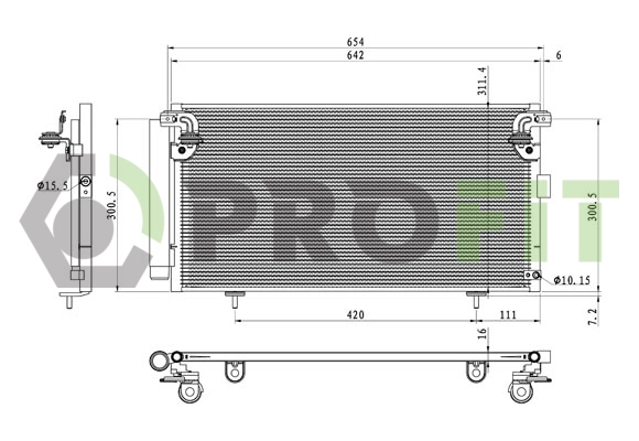Condenser, air conditioning (1770-0543)