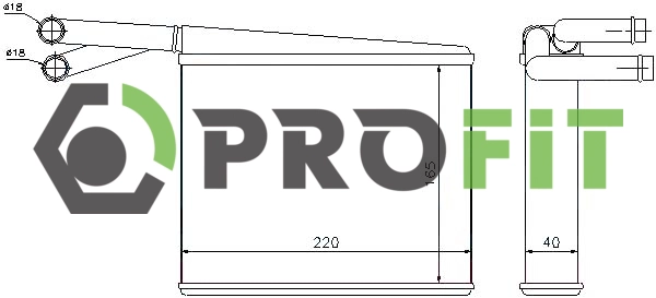 Heat Exchanger, interior heating (1760-0308)