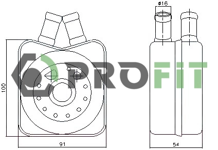 Oil Cooler, engine oil (1745-0069)