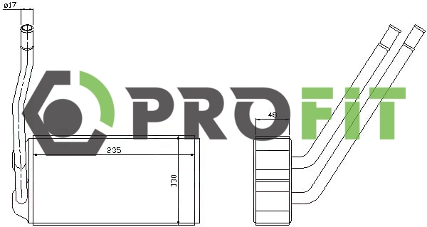 Heat Exchanger, interior heating (1760-0824)