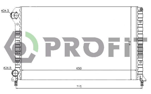Radiator, engine cooling (PR 2210A3)