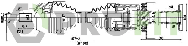 Drive Shaft (2730-3032)