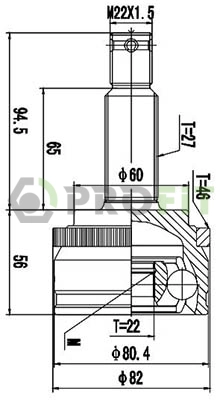 Joint Kit, drive shaft (2710-3066)