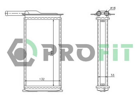 Heat Exchanger, interior heating (PR 2540N1)