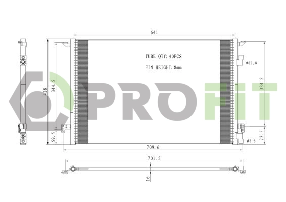 Condenser, air conditioning (1770-0371)