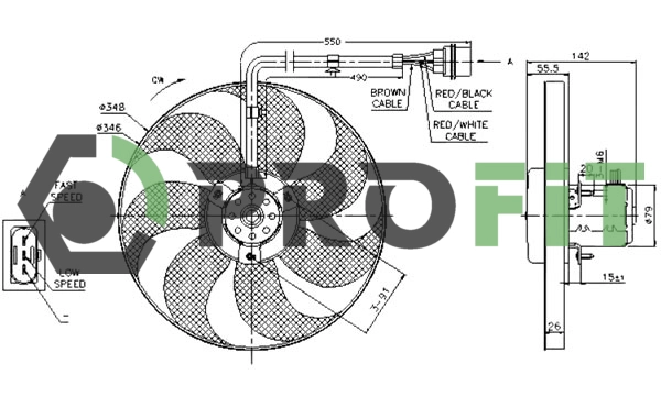 Fan, engine cooling (1850-0006)